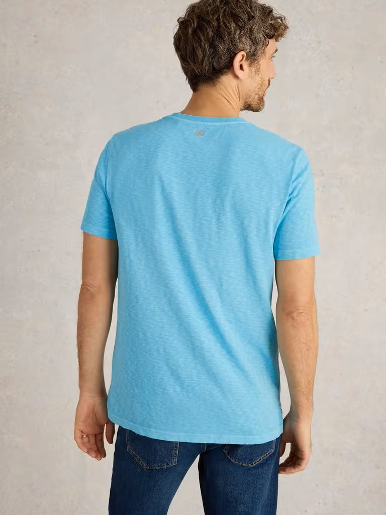 White Stuff Abersoch Crew Neck Tee Bright Blue