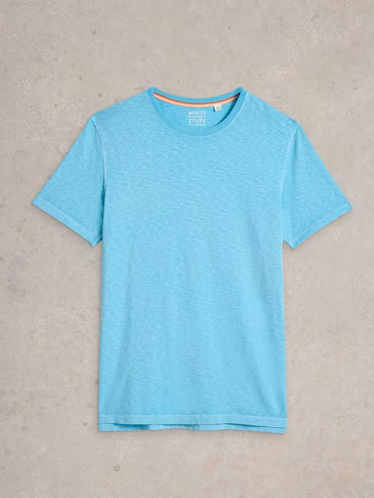 White Stuff Abersoch Crew Neck Tee Bright Blue