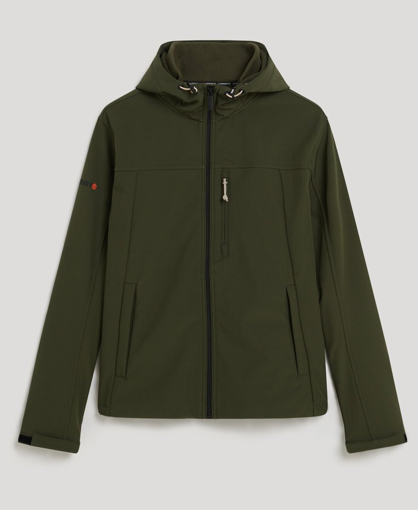 Superdry Hooded Soft Shell Trekker Jacket Army Khaki