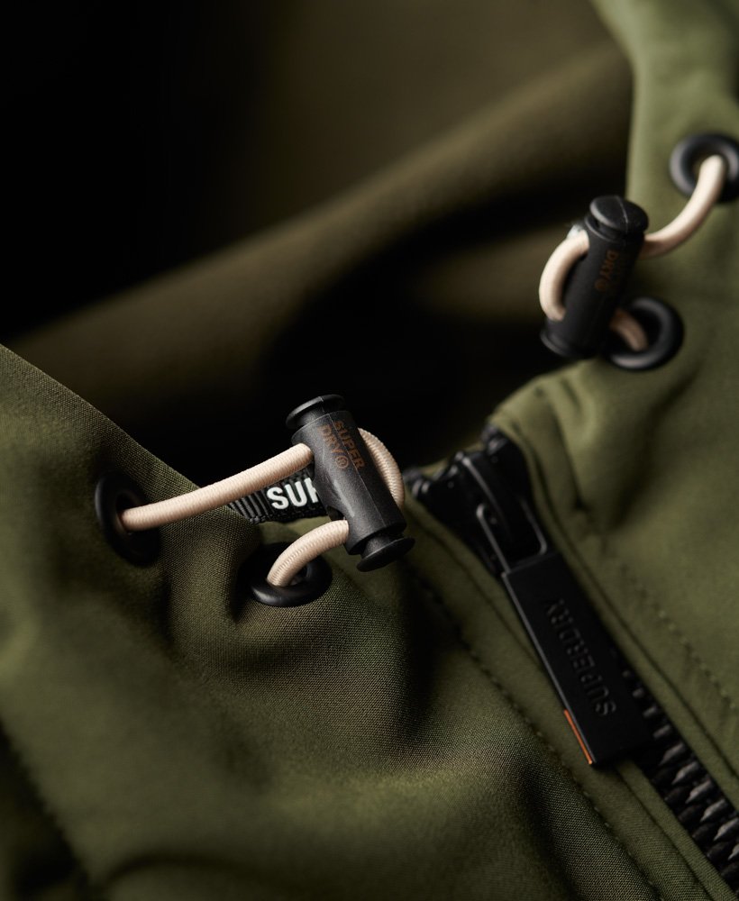 Superdry Hooded Soft Shell Trekker Jacket Army Khaki