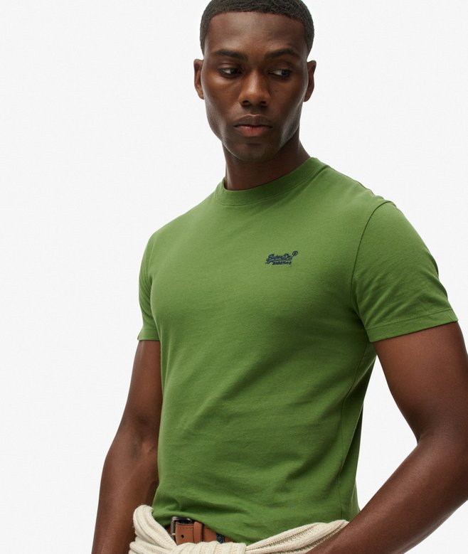 Superdry Organic Cotton Essential Logo T-Shirt Artichoke Green