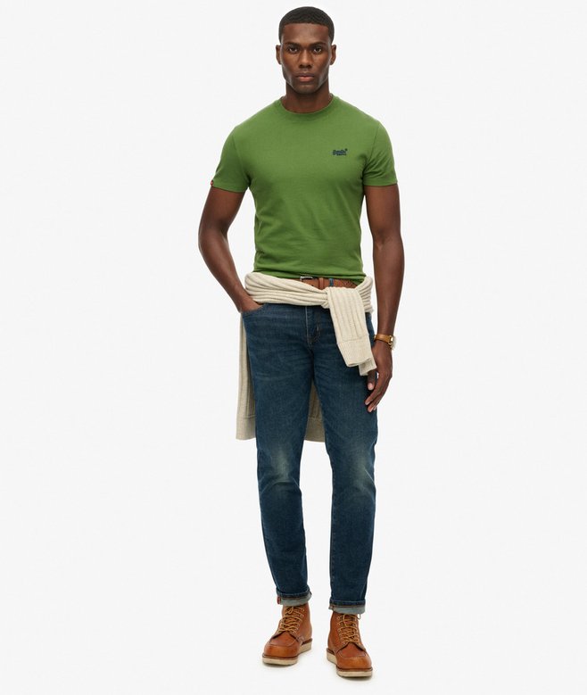 Superdry Organic Cotton Essential Logo T-Shirt Artichoke Green