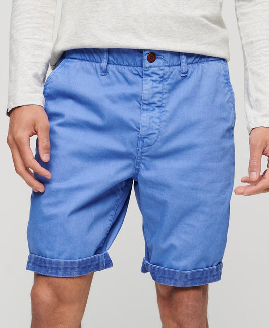 Superdry Officer Chino Shorts Azure Blue Mens Shorts Superdry Shorts Chinos