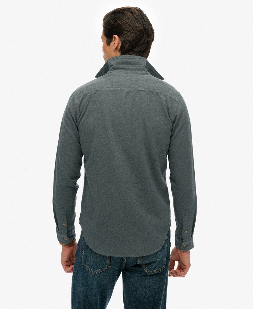 Superdry Flannel Workwear Shirt Balsam Green