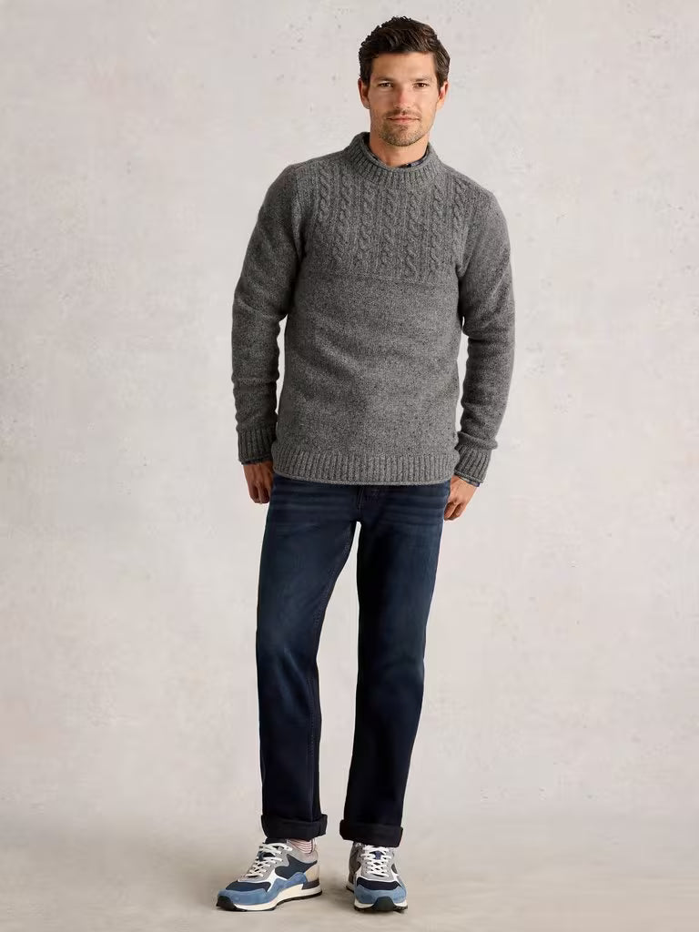 White Stuff Berkley Crew Neck Dark Grey