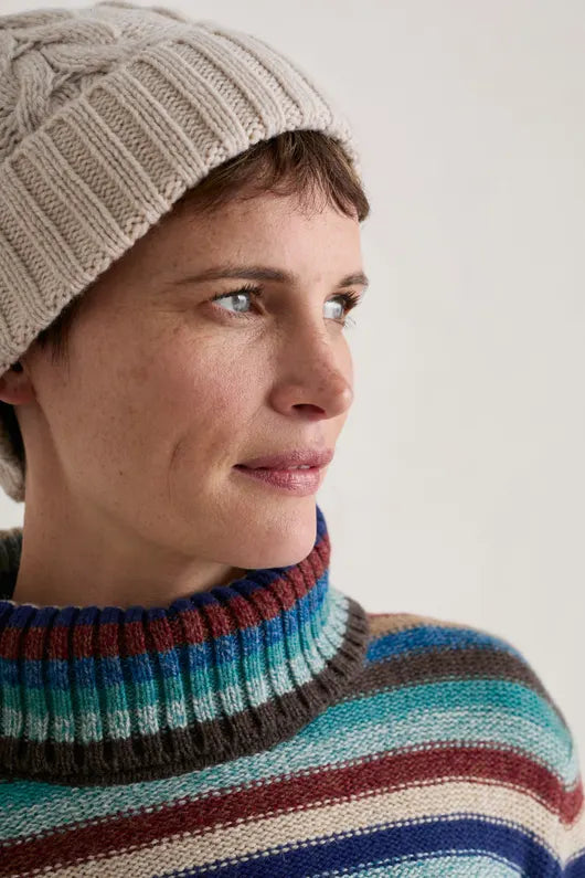 Seasalt Women's Dew Dusk Lambswool Blend Hat Birch