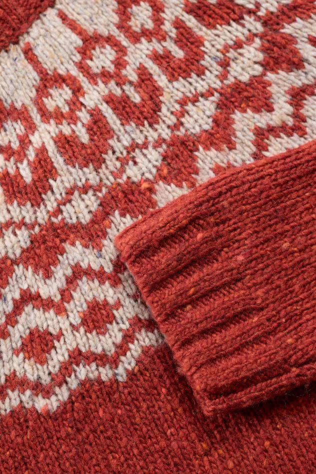 Seasalt Port Kinnis Jumper Merino Wag Tail Red Sail Birch Mix