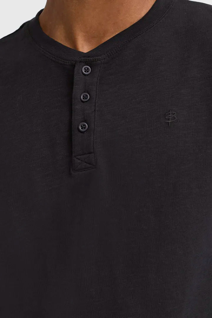 Blend Grandad Long Sleeve Top Black Beauty