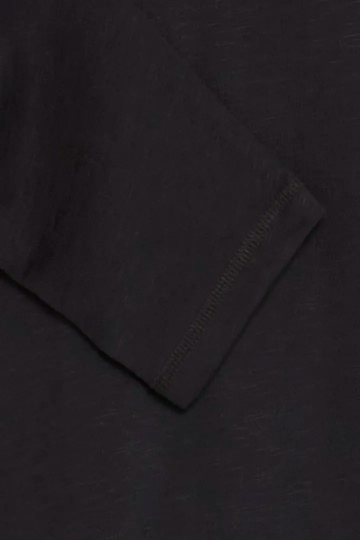 Blend Grandad Long Sleeve Top Black Beauty