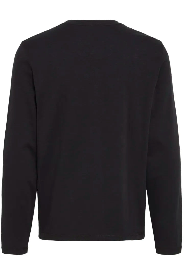Blend Grandad Long Sleeve Top Black Beauty