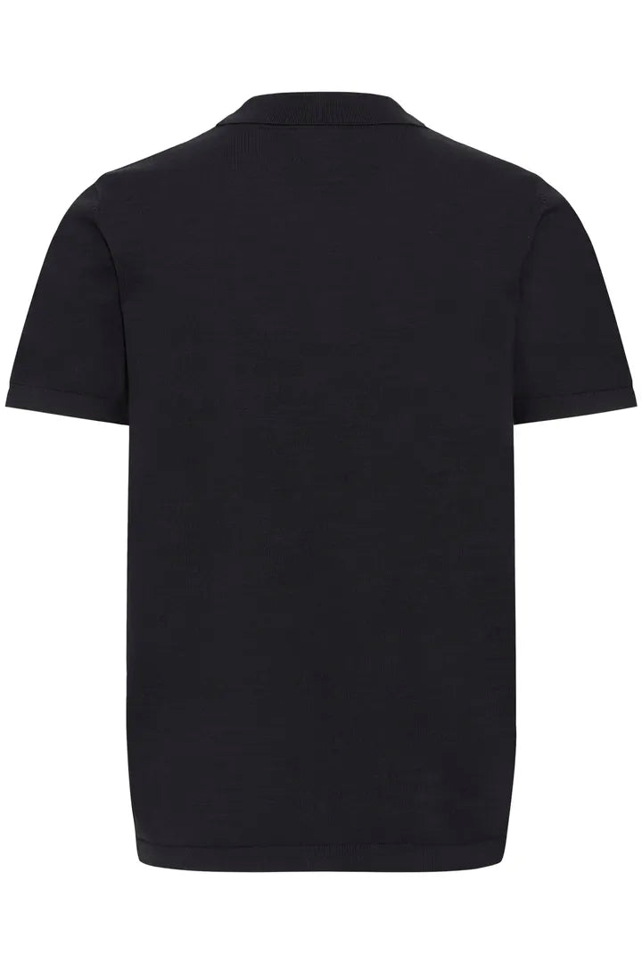 Blend Bray Knit Polo Top Black Beauty