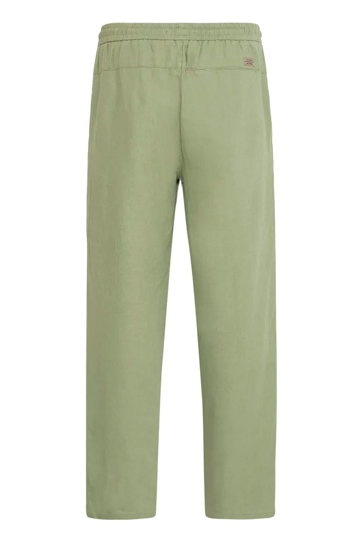 Blend Malvin Linen Trousers Oil Green