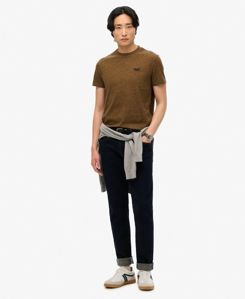 Superdry Organic Cotton Essential Logo T-Shirt Bronzed Brown Grit