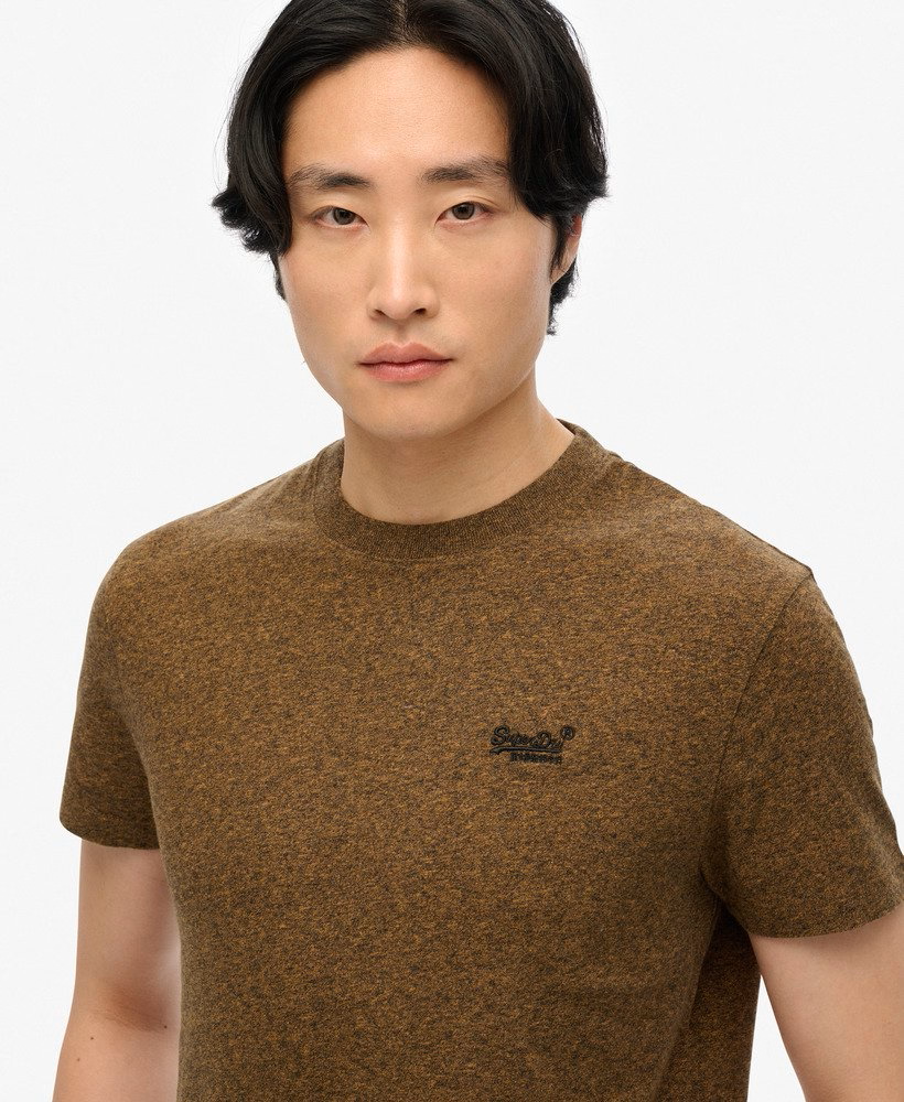 Superdry Organic Cotton Essential Logo T-Shirt Bronzed Brown Grit