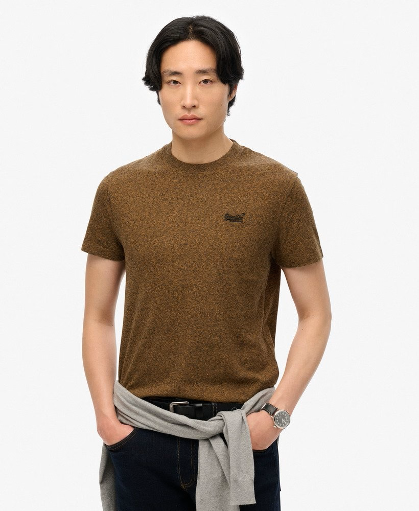 Superdry Organic Cotton Essential Logo T-Shirt Bronzed Brown Grit