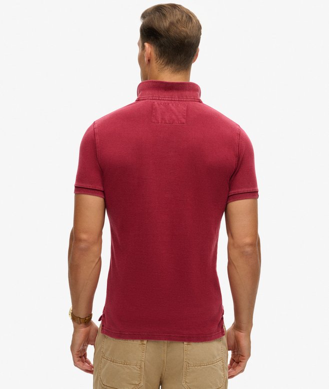 Superdry Vintage Athletic Polo Shirt Rich Burgundy