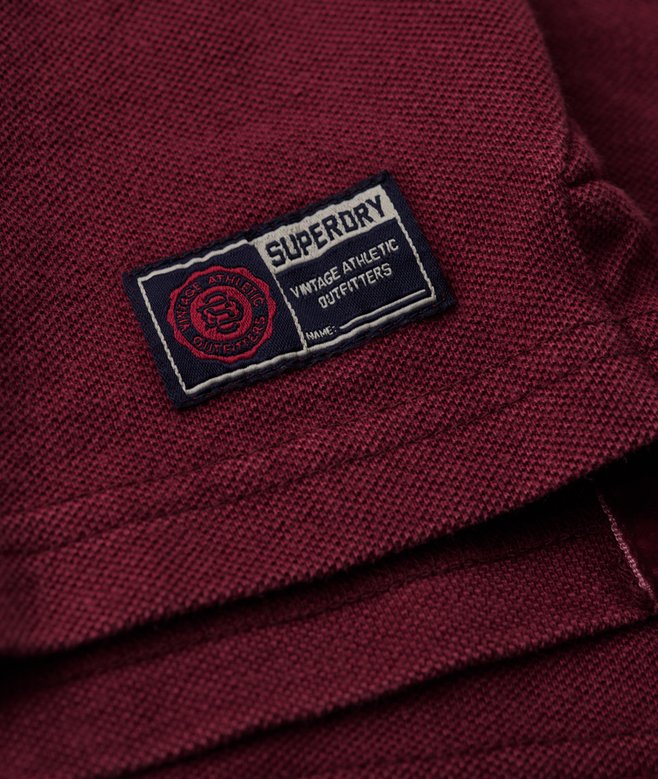 Superdry Vintage Athletic Polo Shirt Rich Burgundy