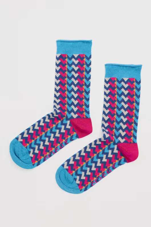 Seasalt Women's Bamboo Arty Socks Chevron Campion Mix