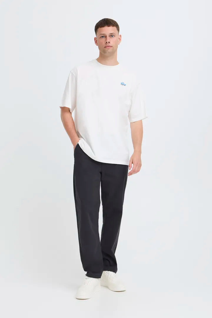Blend Wide Leg Chino Trouser Dark Navy Blue