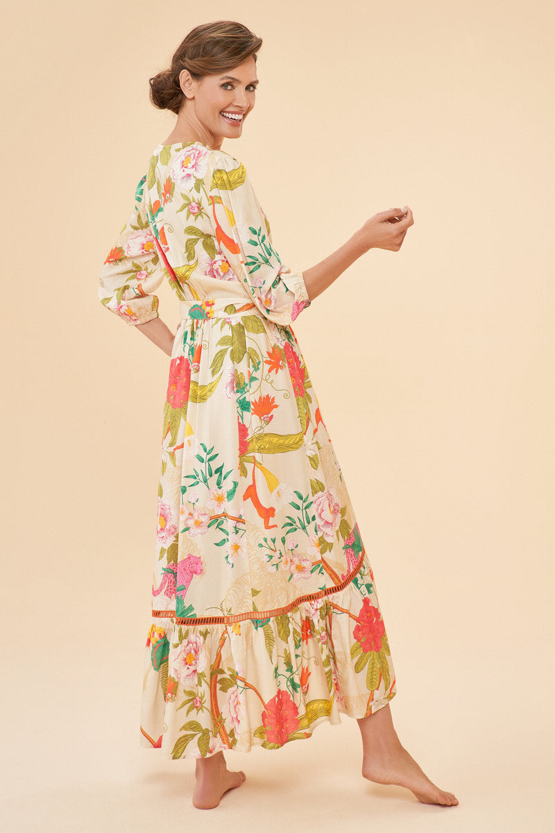 Powder Tropical Flora & Fauna Dress Coconut