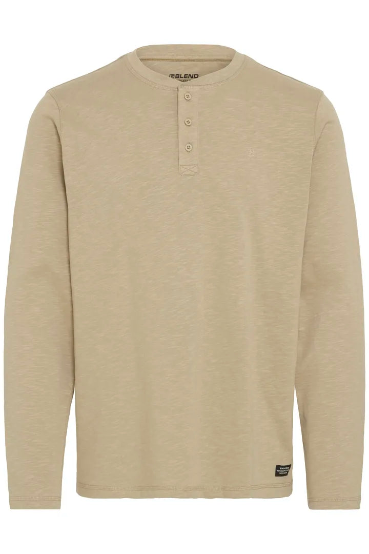 Blend Grandad Long Sleeve Top Crockery