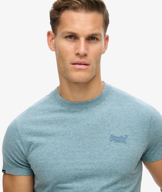 Superdry Organic Cotton Essential Logo T-Shirt Desert Sky Blue Grit