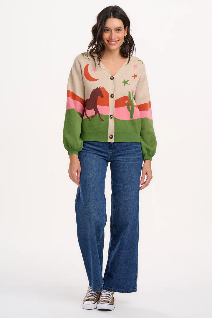 Sugarhill Brighton Adrian Cardigan Oatmeal Desert Cowgirl