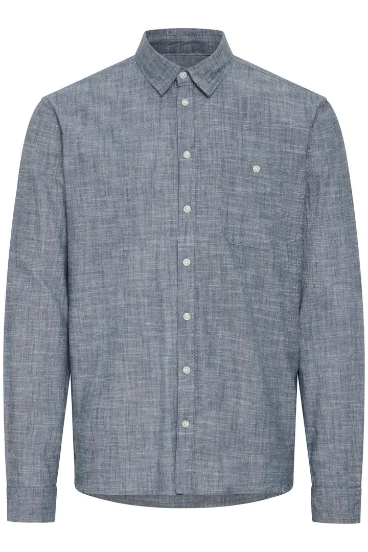 Blend Long Sleeved Shirt Dress Blue