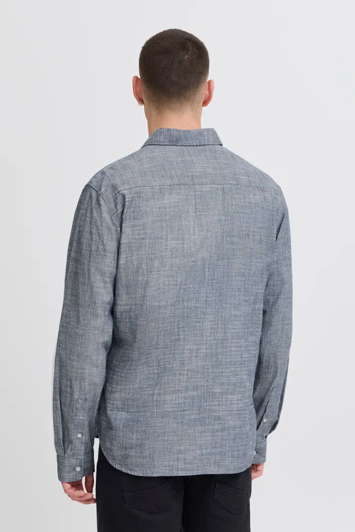 Blend Long Sleeved Shirt Dress Blue