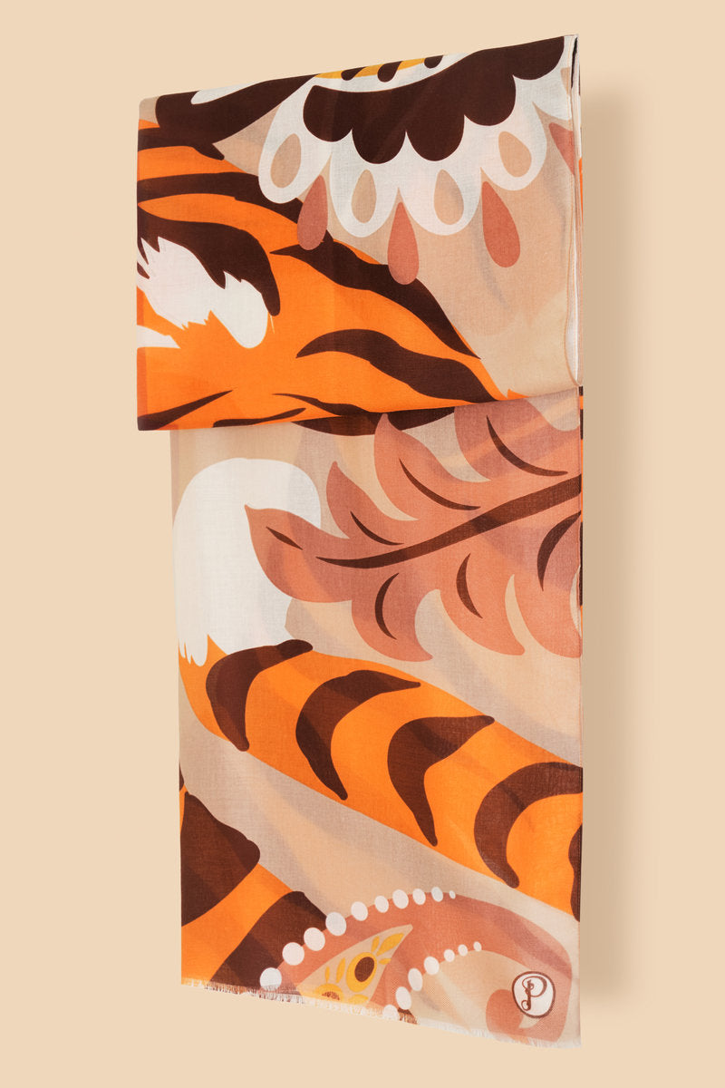Powder Printed Thrill of the Tiger Scarf