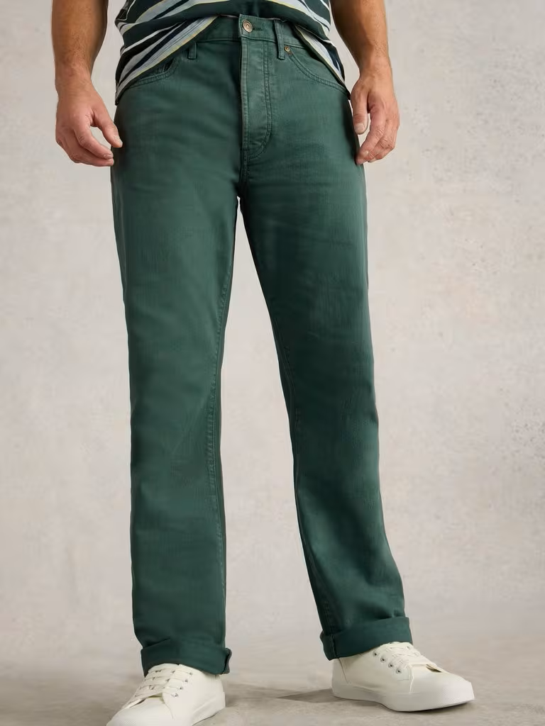 White Stuff Eastwood Garment Dye Jean Dark Green