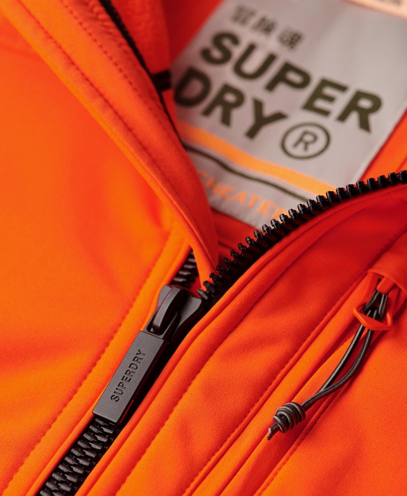 Superdry Hooded Soft Shell Trekker Jacket Flame Orange