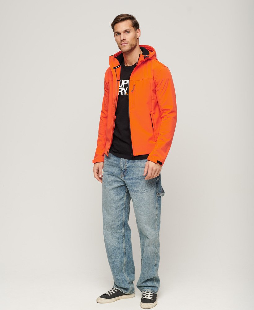 Superdry Hooded Soft Shell Trekker Jacket Flame Orange