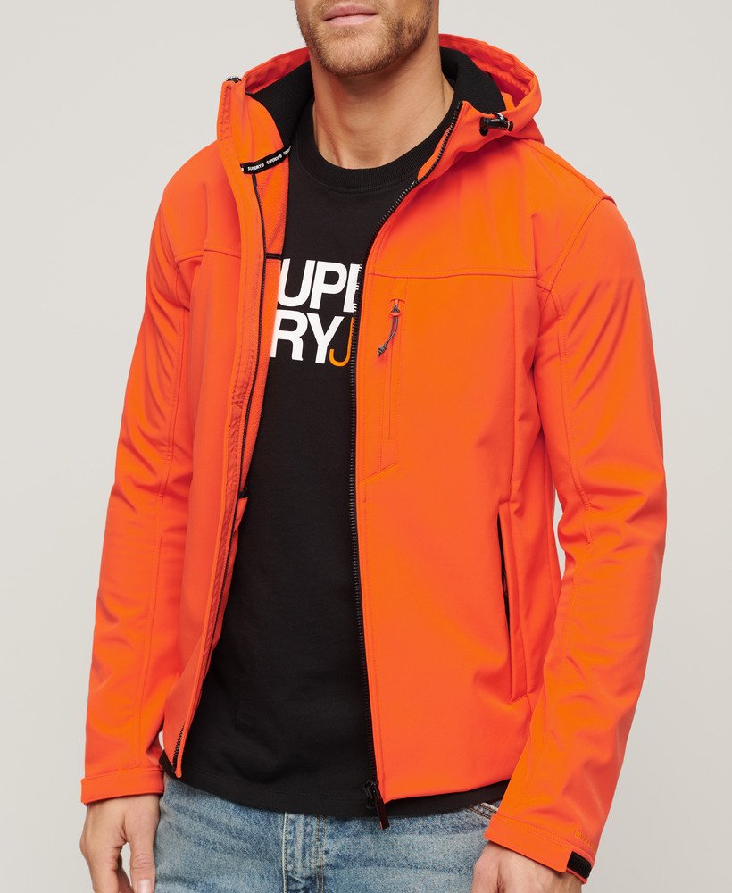 Superdry Hooded Soft Shell Trekker Jacket Flame Orange