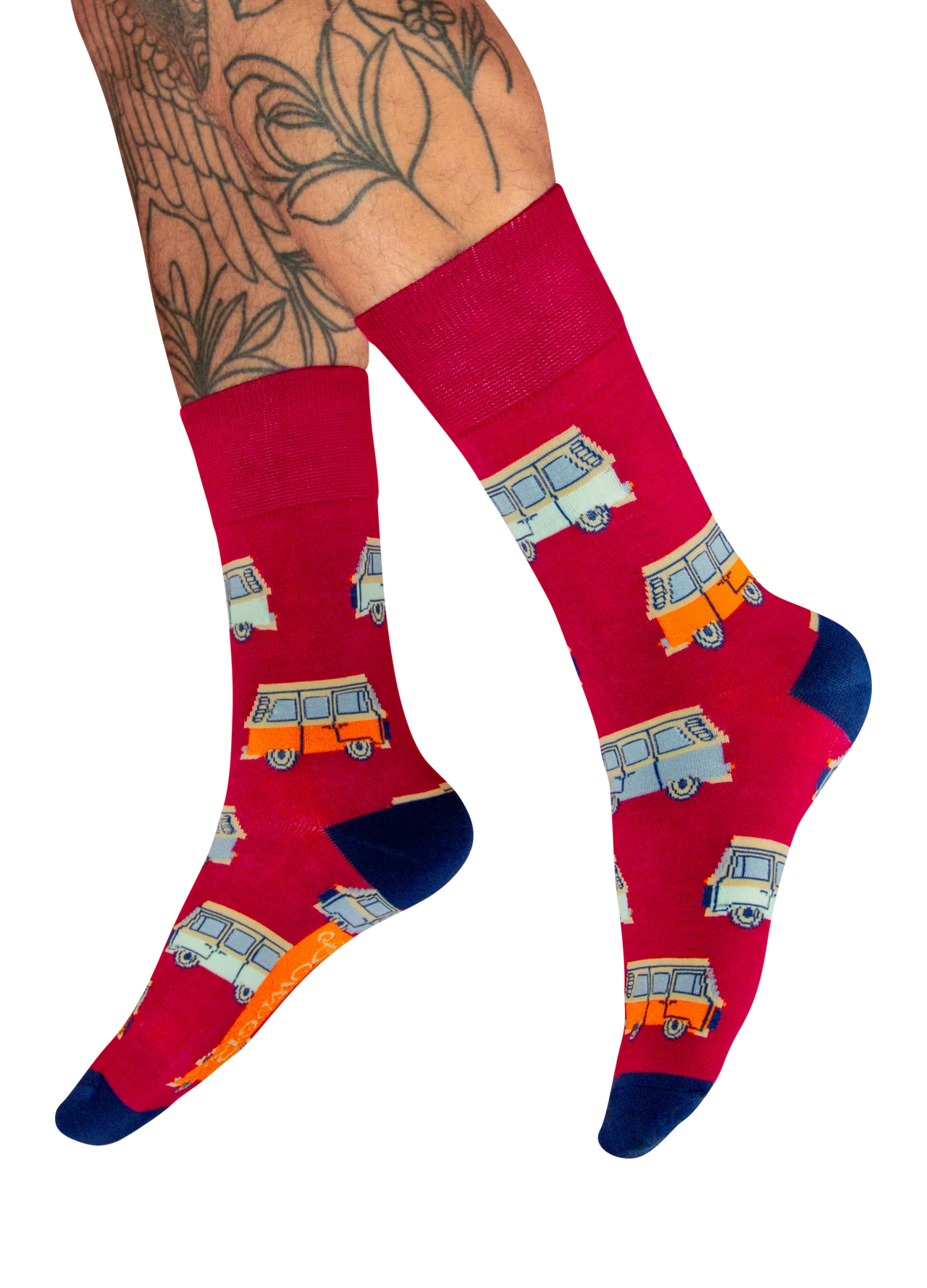 Powder Vintage Van Men's Socks Fuchsia
