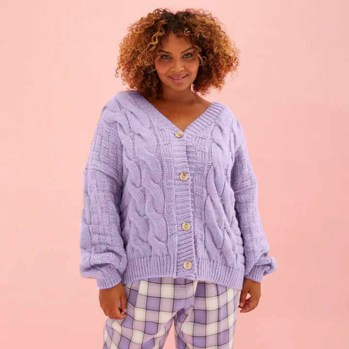 Balloon sleeve 2025 chunky cardigan