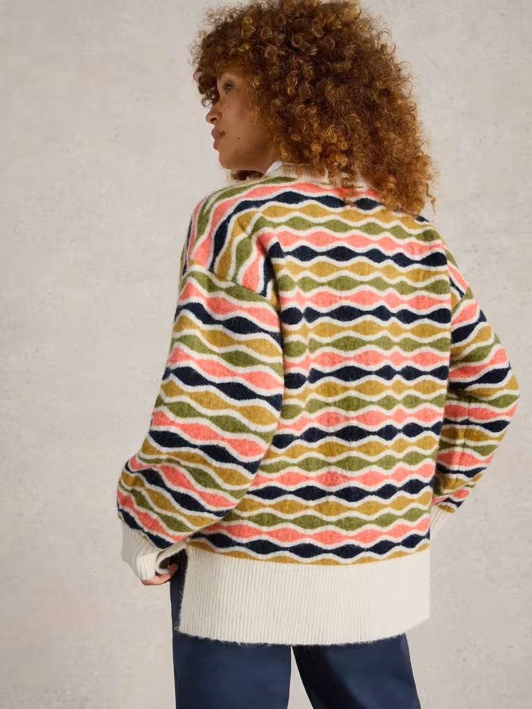 White Stuff Gina Geo Jumper Natural