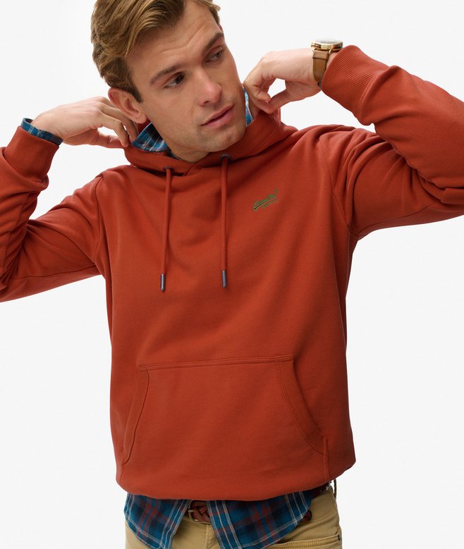 Superdry Essential Logo Hoodie Autumn Glaze Brown