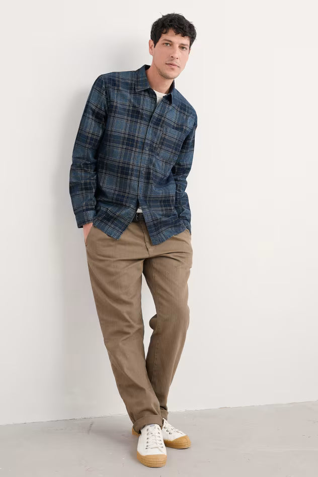 Seasalt Men's Shoreman Cord Shirt Gerens Hydrangea