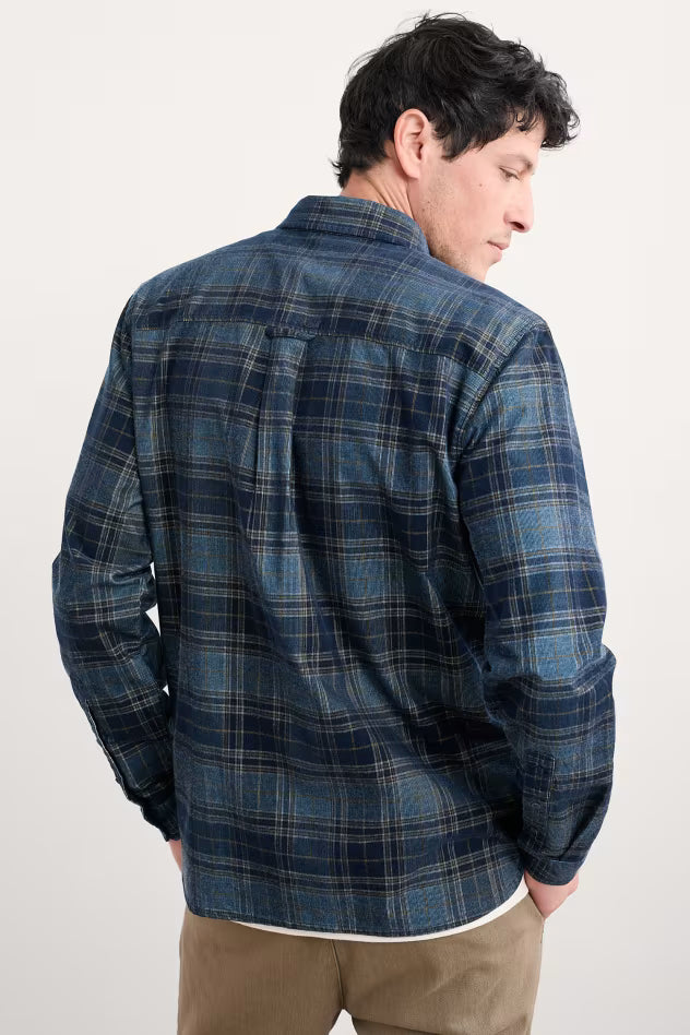 Seasalt Men's Shoreman Cord Shirt Gerens Hydrangea