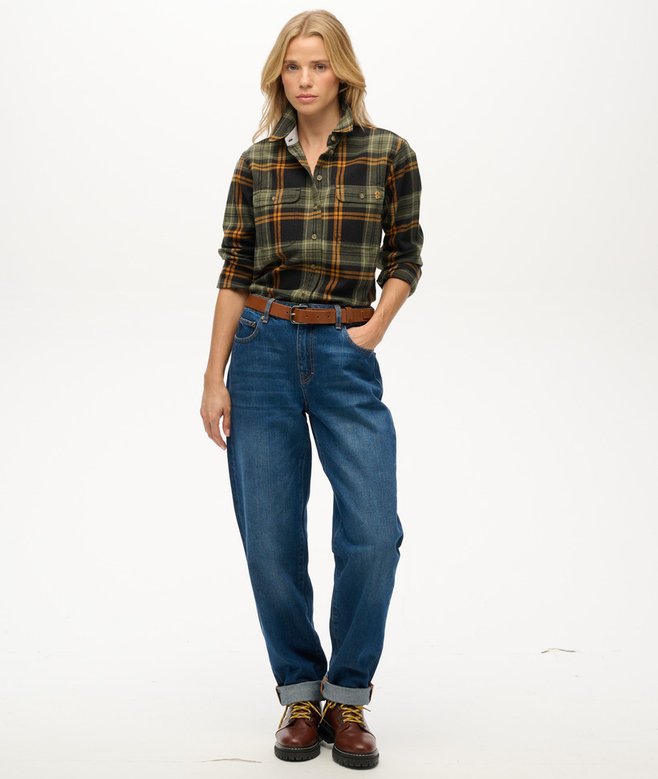 Superdry Lumberjack Check Flannel Shirt Black/Green Check