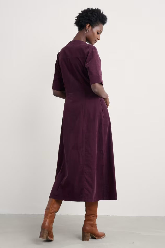 Seasalt Wightwick Midi Dress Dark Hellebore