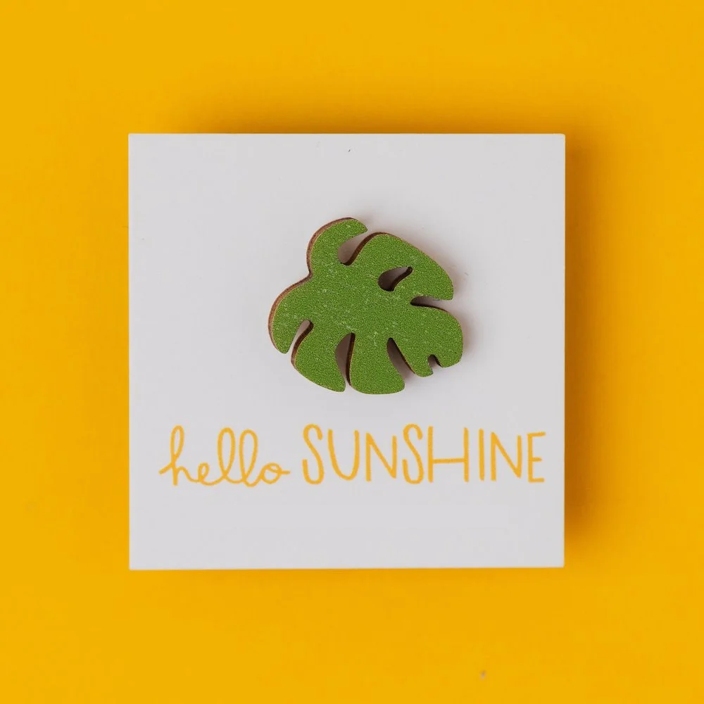 Hello Sunshine Cheese Plant Lapel Pin