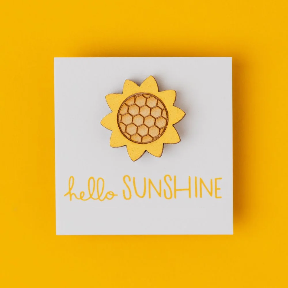 Hello Sunshine Sunflower Lapel Pin