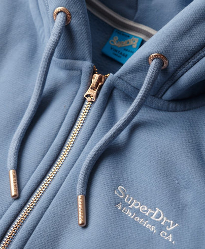 Superdry Essential Logo Zip Hoodie Rich Blue