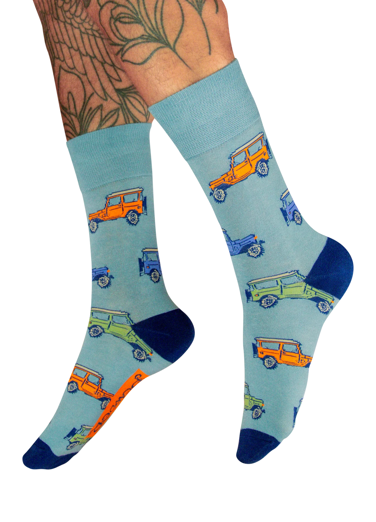 Powder Vintage Land Rover Men's Socks Ice