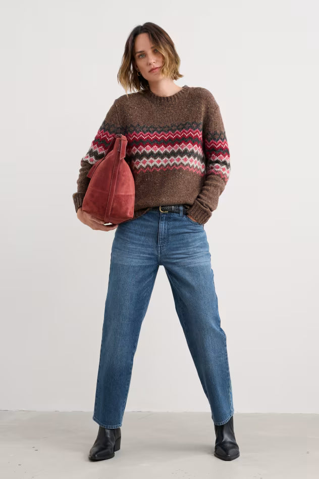 Seasalt Golden Light Jumper Sonata Gully Red Sail Mix