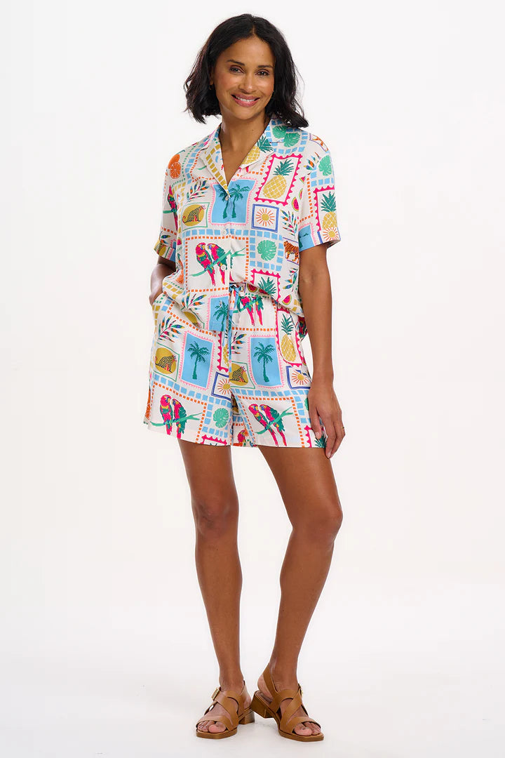 Sugarhill Brighton Patty Shorts Off-White Jungle Tile