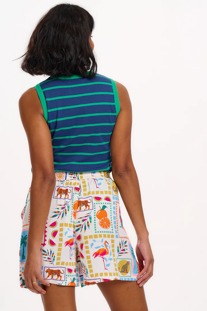 Sugarhill Brighton Patty Shorts Off-White Jungle Tile