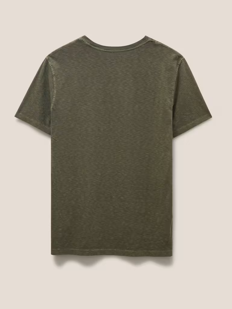 White Stuff Abersoch Short Sleeve Tee Khaki Green